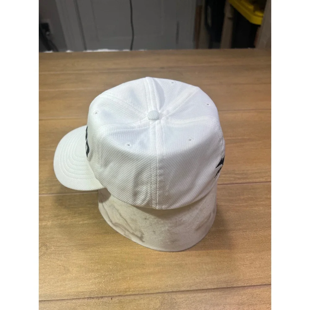Mizuno vintage‎ White black logo spell out Performance golf hat  M/L - Picture 9 of 12